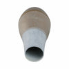 Decorative Flower Vase | 21" Ombre Gold White Metallic Glass Finish