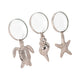 Decorative Magnifying Glass Set of 3 | Coastal Icon Handles | Silver Metal
