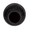 Traditional Flower Vase | Classic Textured Bands | 12" Black Terracotta