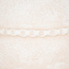 Traditional Flower Vase | 16" Textured Ivory Terracotta w Raised Band