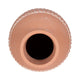 Decorative Vase | Red Terracotta with White Embossed Bands | 14"