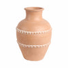 Wreno Traditional Decorative Vase | Round Body | Red Terracotta 17"