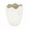 Rhys Decorative Vase | Abstract Textured Design | Ivory Terracotta 12"