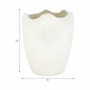 Rhys Decorative Vase | Abstract Textured Design | Ivory Terracotta 12"