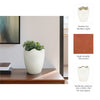Rhys Decorative Vase | Abstract Textured Design | Ivory Terracotta 12"