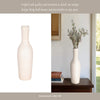 Narrow Neck Vase | Rounded Body | Natural Textured Ivory Terracotta 16"
