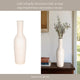 Narrow Neck Vase | Rounded Body | Natural Textured Ivory Terracotta 16"