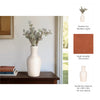 Narrow Neck Vase | Rounded Body | Natural Textured Ivory Terracotta 16"