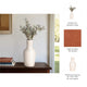 Narrow Neck Vase | Rounded Body | Natural Textured Ivory Terracotta 16"