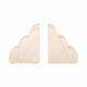 Modern Decorative Cloud Bookends Set of 2 | Tan Brown Sculptural Travertine