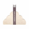 Modern Decorative Cloud Bookends Set of 2 | Tan Brown Sculptural Travertine