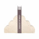 Modern Decorative Cloud Bookends Set of 2 | Tan Brown Sculptural Travertine