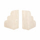 Modern Decorative Cloud Bookends Set of 2 | Tan Brown Sculptural Travertine