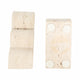 Modern Decorative Cloud Bookends Set of 2 | Tan Brown Sculptural Travertine