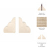 Modern Decorative Cloud Bookends Set of 2 | Tan Brown Sculptural Travertine