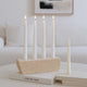 Decorative 4 Taper Candle Holder | Live Edge Style Tan Brown Travertine