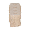 Decorative 4 Taper Candle Holder | Live Edge Style Tan Brown Travertine