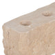 Decorative 4 Taper Candle Holder | Live Edge Style Tan Brown Travertine