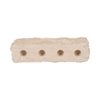 Decorative 4 Taper Candle Holder | Live Edge Style Tan Brown Travertine
