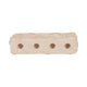 Decorative 4 Taper Candle Holder | Live Edge Style Tan Brown Travertine