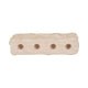Decorative 4 Taper Candle Holder | Live Edge Style Tan Brown Travertine SBH-20759