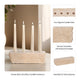Decorative 4 Taper Candle Holder | Live Edge Style Tan Brown Travertine