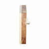 Zola Square Clock with Natural Wood Inlay | Gold Hands | Ivory Resin 5"