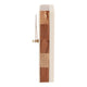 Zola Square Clock with Natural Wood Inlay | Gold Hands | Ivory Resin 5"