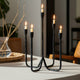 Leny 5 Taper Candle Holder | 16" Tall Black Forged Iron Accent