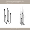 Leny 5 Taper Candle Holder | 16" Tall Black Forged Iron Accent
