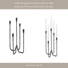 Leny 5 Taper Candle Holder | 16" Tall Black Forged Iron Accent