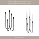 Leny 5 Taper Candle Holder | 16" Tall Black Forged Iron Accent