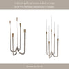 Leny 5 Taper Candle Holder | 16" Tall Bronze Forged Iron Accent