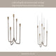 Leny 5 Taper Candle Holder | 16" Tall Bronze Forged Iron Accent