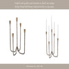 Leny 5 Taper Candle Holder | 16" Tall Bronze Forged Iron Accent