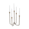 Leny 5 Taper Candle Holder | 16" Tall Bronze Forged Iron Accent