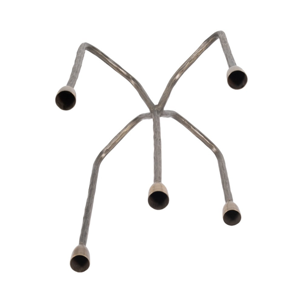 Leny 5 Taper Candle Holder | 16" Tall Bronze Forged Iron Accent