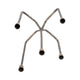 Leny 5 Taper Candle Holder | 16" Tall Bronze Forged Iron Accent