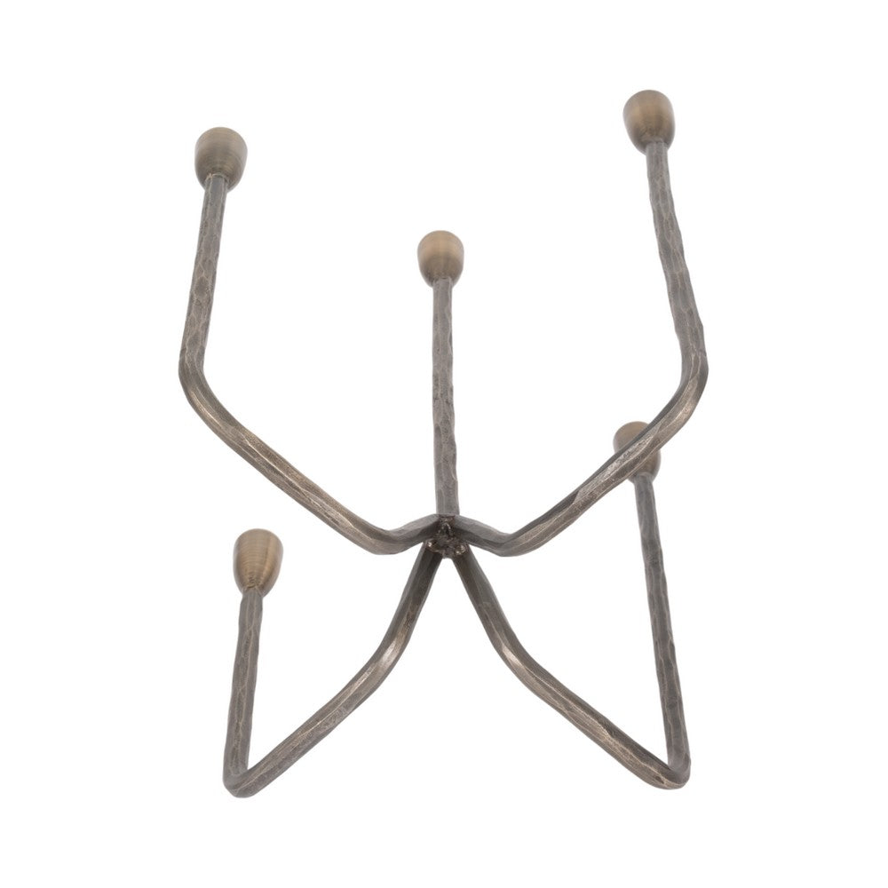 Leny 5 Taper Candle Holder | 16" Tall Bronze Forged Iron Accent
