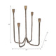 Leny 5 Taper Candle Holder | 16" Tall Bronze Forged Iron Accent