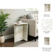 Accent Table | 13" Square Top & Wide Panel Legs | Light Green Marble