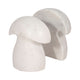 Decorative Mushroom Bookend Set of 2 | Cute Accents | White Veined Marble