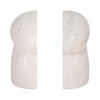 Decorative Mushroom Bookend Set of 2 | Cute Accents | White Veined Marble