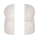Decorative Mushroom Bookend Set of 2 | Cute Accents | White Veined Marble