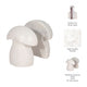 Decorative Mushroom Bookend Set of 2 | Cute Accents | White Veined Marble