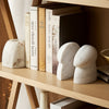 Decorative Mushroom Bookend Set of 2 | Cute Accents | White Veined Marble