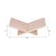 Decorative X Shaped Bookstand | 18" Natural Tan Brown Travertine