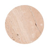 Decorative Tray | Wood Ball Feet | 10" Round Tan Travertine for Tabletop
