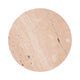 Decorative Tray | Wood Ball Feet | 10" Round Tan Travertine for Tabletop