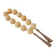 Decorative Swirled Beaded Garland with Jute Tassels | 40" Ivory Tone